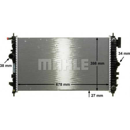 Radiator, engine cooling VAUXHALL INSIGNIA Mk I (A) (G09), Hatchback, 07.2008 - 05.2017 MAHLE CR 1103 000P