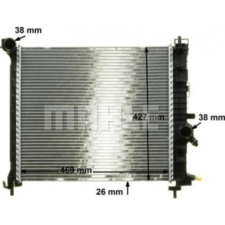 Radiator, engine cooling VAUXHALL MERIVA Mk II (S10), Van, 06.2010 - MAHLE CR 1188 000P