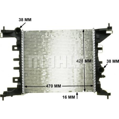 Termosifone. raffreddamento del motore Il radiatore del motore si adatta. OPEL MERIVA B 1.4 OPEL MERIVA B (S10), Furgone, 06.2010 - 03.2017 MAHLE CR 1187 000P