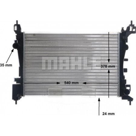 Radiateur, refroidissement du moteur FIAT QUBO (225_), Van, 02.2008 - MAHLE CR 1121 000S