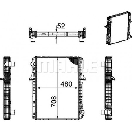 Kühler. Motorkühlung Motorkühler ohne Rahmen passt. NISSAN ATLEON BD-40Ti 09.00- NISSAN ATLEON (TK0), 09.2000 - MAHLE CR 1170 000P