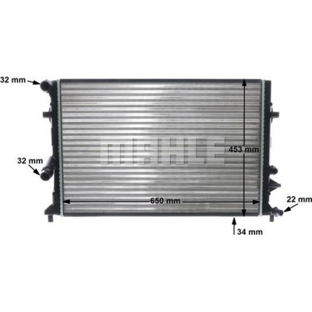 Radiator, engine cooling VW TOURAN (1T3), Van, 05.2010 - 05.2015 MAHLE CR 1899 000S