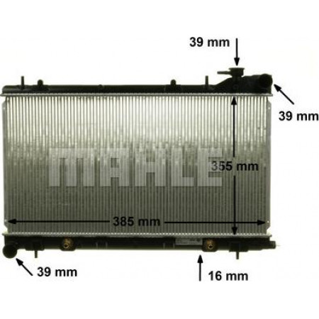 Radiator, engine cooling SUBARU FORESTER (SG_), Crossover, 02.2002 - 12.2012 MAHLE CR 1874 000S