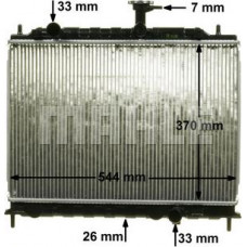 Radiatore, raffreddamento motore KIA RIO II (JB), Berlina, 03.2005 - MAHLE CR 1304 000P