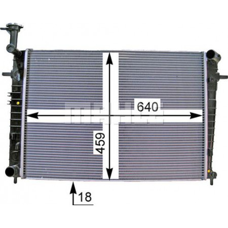 Radiator. engine cooling Engine radiator Manual fits. HYUNDAI TUCSON KIA SPORTAGE II 2.0-2.0LPG KIA SPORTAGE (JE_, KM_), Crossover, 09.2004 - MAHLE CR 1333 000P