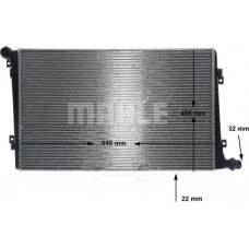 Radiatore, raffreddamento motore SKODA OCTAVIA II (1Z3), Hatchback, 02.2004 - 06.2013 MAHLE CR 1203 000S