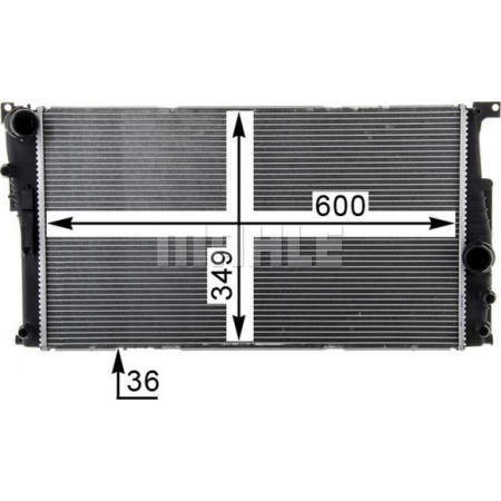 Radiator. motorkoeling Motorradiator past. BMW 3 F30 F80 3.0H BMW 3 - VI (F30, F80), Sedan, 03.2011 - 10.2018 MAHLE CR 1725 000P