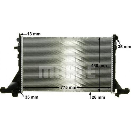 Radiator, engine cooling OPEL MOVANO B (X62), Support frame, 05.2010 - MAHLE CR 1770 000P