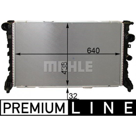 Radiator. motorkoeling Motorradiator past. MERCEDES C C204 C T-MODEL S204 C W204 CLS C218 CLS SHOOTING BRAKE X218 E T- MERCEDES-BENZ SL (R231), Cabriolet, 01.2012 - MAHLE CR 1772 000P