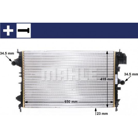 Radiateur, refroidissement du moteur OPEL VECTRA C (Z02), Berline, 04.2002 - 01.2009 MAHLE CR 8 000S