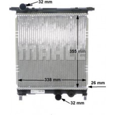 Kühler, Motorkühlung VW UP! (121, 122, BL1, BL2, BL3, 123), Schrägheck, 08.2011 – MAHLE CR 831 000S