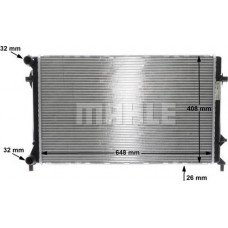 Radiator, engine cooling VW CADDY III (2KA, 2KH, 2CA, 2CH), Box/MPV, 03.2004 - 05.2015 MAHLE CR 30 000S