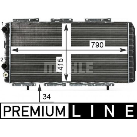 Radiador, arrefecimento do motor PEUGEOT BOXER (Y), Ônibus, 09.2005 - MAHLE CR 33 000P