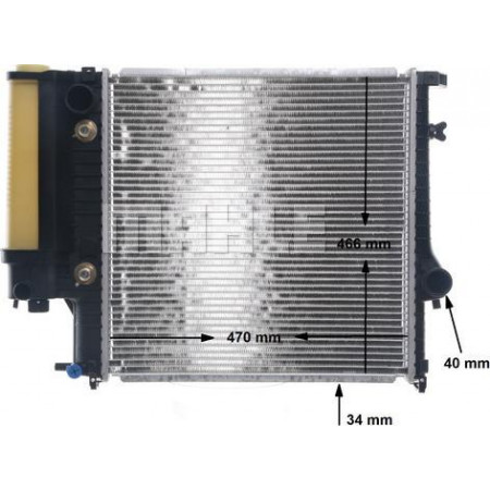 Radiador. Refrigeración del motor Se adapta al radiador del motor automático. BMW 3 E30 INNOCENTI ELBA 1.3-1.6-1.8 BMW 3 Touring II (E30), Touring, 07.1987 - 10.1994 MAHLE CR 333 000S