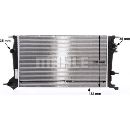 Kühler, Motorkühlung RENAULT MEGANE III (DZ0/1_), Abteil, 11.2008 - MAHLE CR 24 000S