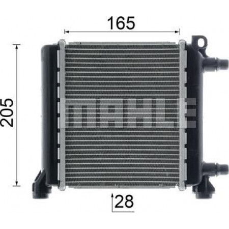 Radiator. motorkoeling Motorradiator past. MINI F55 F56 F57 CLUBMAN F54 2.0 MINI Cooper III (F56), Compartiment, 12.2013 - MAHLE CR 2596 000P