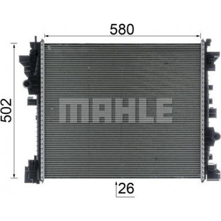 Radiator. engine cooling Engine radiator fits. ALFA ROMEO GIULIA STELVIO 2.0-2.2D-2.9 ALFA ROMEO GIULIA (952_), Sedan, 10.2015 - MAHLE CR 2598 000P