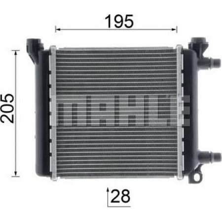 Radiator. engine cooling Engine radiator fits. BMW 1 F40 2 F45 2 GRAN COUPE F44 2 GRAN TOURER F46 2 GRAN TOURER VAN F46 X1 F48 X2 MAHLE CR 2642 000P