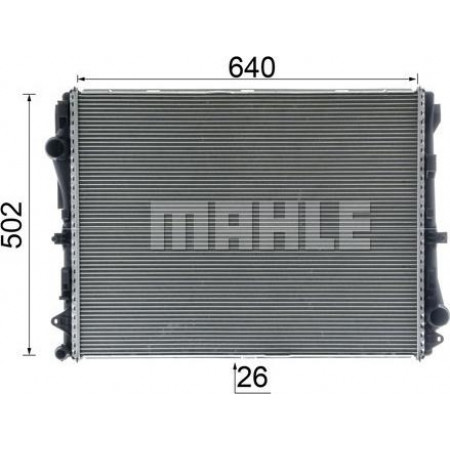 Radiator. motorkoeling Motorradiator past. MERCEDES CLS C257 E A238 E ALL-TERRAIN S213 E C238 E T-MODEL S213 E W213 GL MERCEDES-BENZ E-KLASSE (A238), Cabriolet, 06.2017 - MAHLE CR 2604 000P
