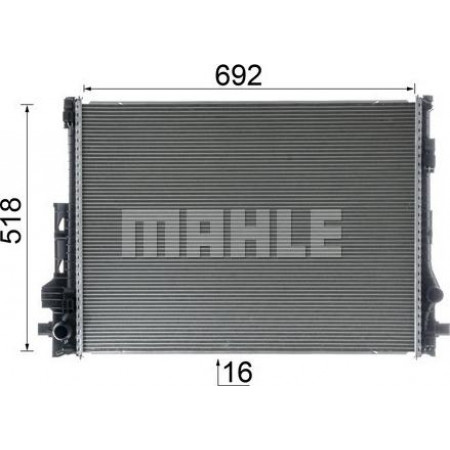 Radiator. motorkoeling Motorradiator past. VOLVO S60 III V60 II V90 II XC60 II 2.0DH-2.0H VOLVO XC60 II (246), Crossover, 03.2017 - MAHLE CR 2605 000P