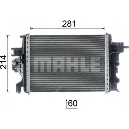 Radiador. resfriamento do motor O radiador do motor se encaixa. RENAULT CAPTUR II CLIO V 1.5D 06.19- MAHLE CR 2634 000P