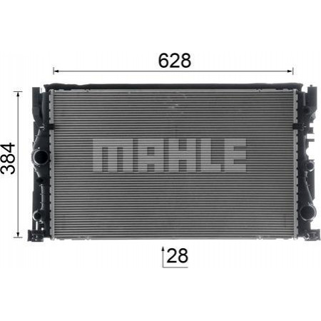 Radiator. engine cooling Engine radiator fits. BMW 5 G31 2.0 07.17- MAHLE CR 2635 000P