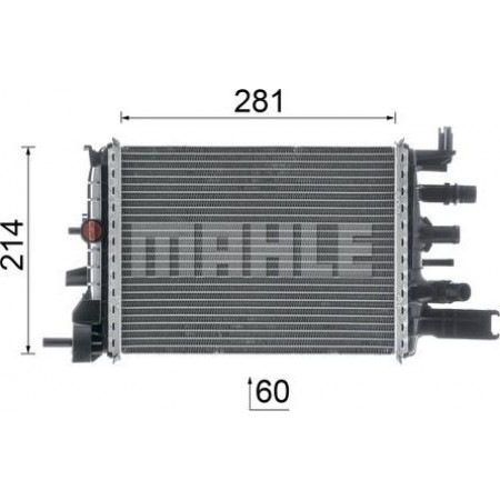Radiator. engine cooling Engine radiator fits. DACIA DOKKER DOKKER EXPRESS MINIVAN DUSTER LODGY LOGAN II LOGAN MCV II SANDERO II R MAHLE CR 2632 000P
