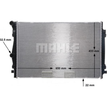 Radiateur, refroidissement du moteur SEAT LEON (5F1), Van à hayon, 09.2012 - MAHLE CR 2055 000S