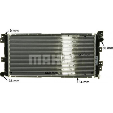 Radiateur, refroidissement du moteur CHRYSLER VOYAGER III (GS), Fourgon, 01.1995 - 03.2001 MAHLE CR 205 000S
