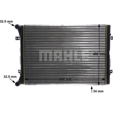 Kühler, Motorkühlung SEAT ALHAMBRA (7V8, 7V9), Van, 04.1996 - 03.2010 MAHLE CR 2038 000S