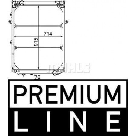Radiador. resfriamento do motor Radiador do motor com encaixe na estrutura. MAN F90 F90 UNTERFLUR D2840LF01-D2866LXF 07.86-12.97 MAN F90 Unterflur, estrutura de suporte, 06.1986 - 09.1996 MAHLE CR 214 000P