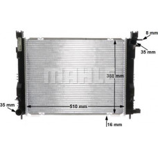 Radiateur, motorkoeling RENAULT DOKKER (TK02), Bestelwagen, 12.2013 - MAHLE CR 2166 000S