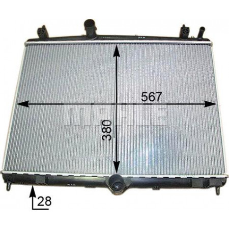 Radiateur, refroidissement du moteur PEUGEOT 407 SW (6E_), Touring, 05.2004 - 12.2011 MAHLE CR 2113 000S