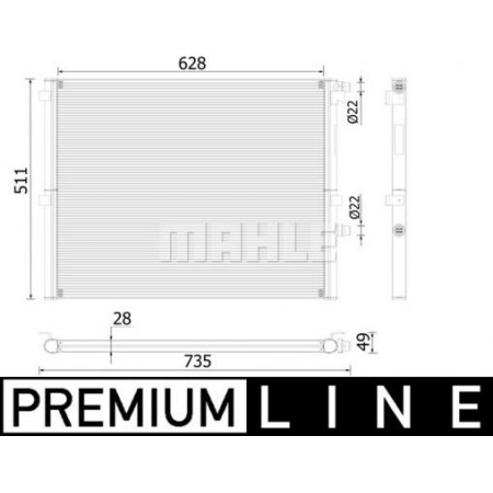 Radiator. motorkoeling Motorradiator past. BMW 5 G30 F90 5 G31 6 GRAN TURISMO G32 7 G11 G12 8 G14 F91 8 G15 F92 8 GRAN BMW 5 - VII (G30, F90), Sedan, 09.2016 - MAHLE CR 2307 000P