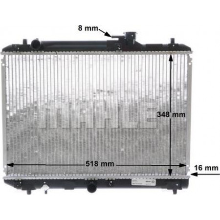 Radiator, engine cooling SUZUKI BALENO (EG), Sedan, 03.1995 - 12.2009 MAHLE CR 743 000S