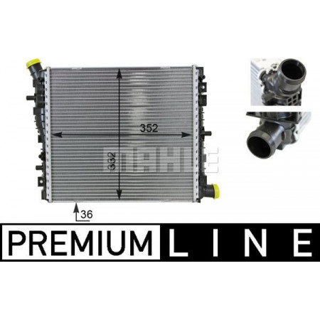 Radiator. motorkoeling Motorradiator past. AUDI R8 R8 SPYDER 4.2-5.2 AUDI R8 II (427, 429), Spider, 02.2010 - 07.2015 MAHLE CR 78 000P