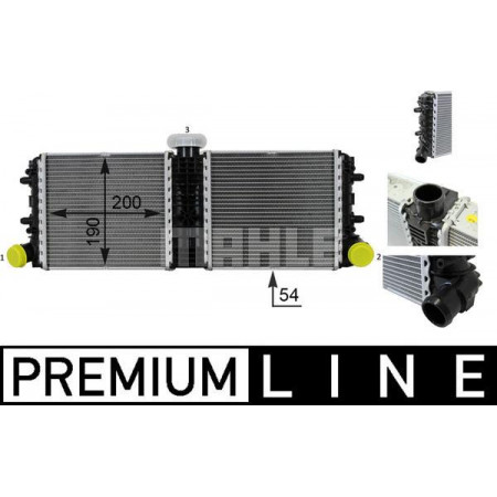 Radiator. motorkoeling Motorradiator past. AUDI R8 R8 SPYDER 4.2-5.2 AUDI R8 II (427, 429), Spider, 02.2010 - 07.2015 MAHLE CR 77 000P
