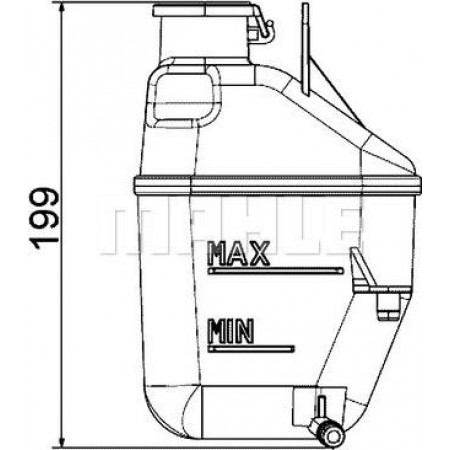 Vase d'expansion. Vase d'expansion du liquide de refroidissement MINI R50 R53 R52 06.01-07.08 MINI Cooper I (R50, R53), Berline, 06.2001 - 09.2006 MAHLE CRT 88 001S