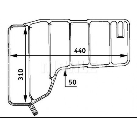 Tanque de expansão. refrigeração Tanque de expansão do líquido de refrigeração MERCEDES ACTROS MK SK 07.87-10.02 MERCEDES-BENZ MK (1320L), 12.1987 - 12.2005 MAHLE CRT 38 000S