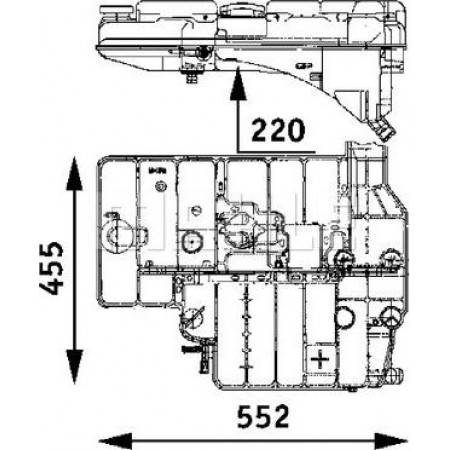 Ausgleichsbehälter. Kühlung Flüssigkeitskühlung Ausdehnungsgefäß MERCEDES MK NG SK 07.87-09.96 MERCEDES-BENZ NG, 08.1973 - 03.1998 MAHLE CRT 37 000P
