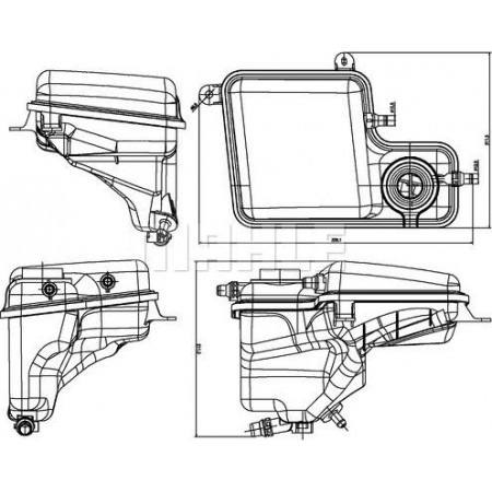 Vas de expansiune. racire Coolant expansion tank BMW 7 E65 E66 E67 07.01-12.09 ALPINA B7 (E65), Sedan, 12.2003 - 12.2008 MAHLE CRT 203 000S