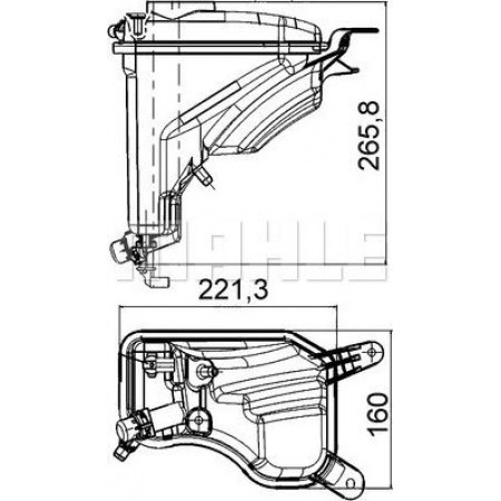 Antifreeze tank BMW 3 Touring V (E91), Tourism, 12.2004 - 12.2012 MAHLE CRT 207 000S