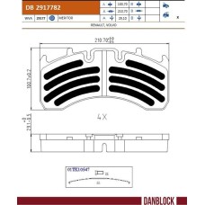 DANBLOCK DB 2917782 - Bremsbelagsatz, Scheibenbremse