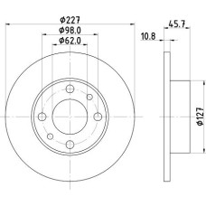 ABE C3F030ABE - Brake Disc pentru SEAT RITMO (1978–1983)