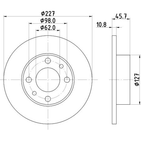 ABE C3F030ABE - Brake Disc pentru SEAT RITMO (1978–1983)