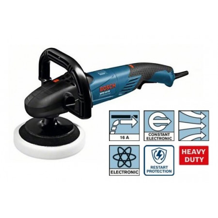 Polisseuse Polisseuse GPO 14 CE diamètre disque 180mm réglage vitesse 3000 tr/min. poids 25 kg puissance nominale 1400W tension : 230V BOSCH 0 601 389 000