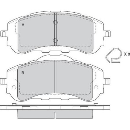 ABE C1P054ABE - Brake Pad Set, disc brake pentru CITROËN BERLINGO (2018–prezent)