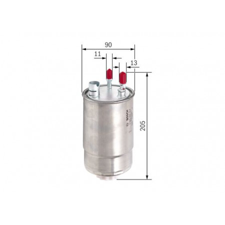 Brandstoffilter past. OPEL MERIVA A 1.3D 09.03-05.10 OPEL MERIVA A (X03), Van, 05.2003 - 05.2010 BOSCH F 026 402 054