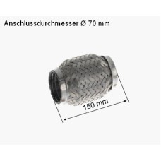 FA1 VW370-150 - Unión flexible, escape