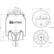 Febi Bilstein 47540 - Fuelle, suspensión neumática